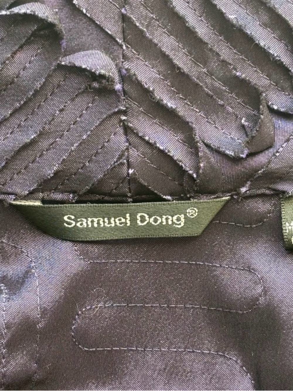 Samuel Dong Lagenlook 3D Ribbon Texture Jacket Avant Garde Purple Navy Large MOG - Picture 4 of 13